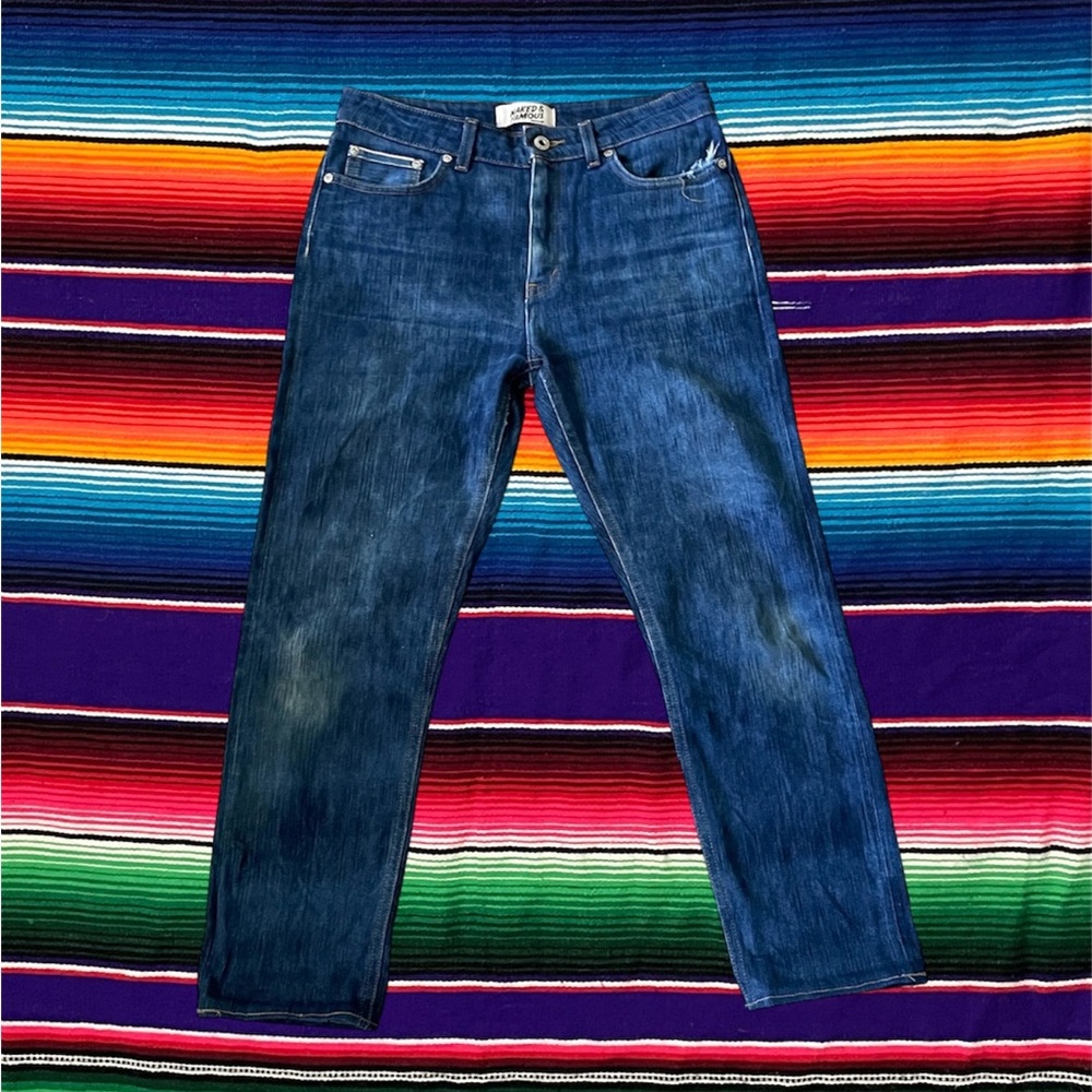 Naked and Famous women’s High Skinny Kasuri Selvedge denim jeans sz 29 - SHORT